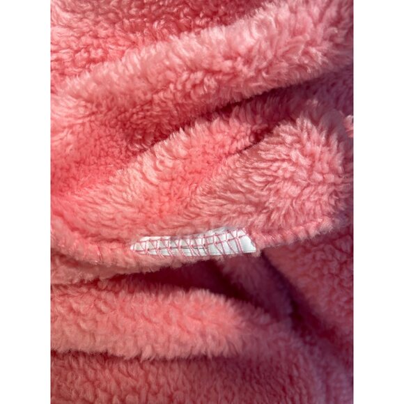 Womens Coral Pink Plush Fleece Bathrobe With Belt & Pockets By Just Love M - Picture 9 of 9